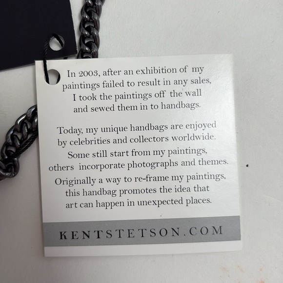 NWT & dust-bag KENT STETSON Oyster clutch/purse - Picture 6 of 13